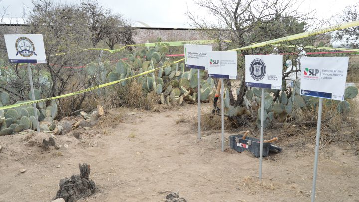 FISCALÍA DE SLP CONCLUYÓ BÚSQUEDA DE RESTOS ÓSEOS EN PREDIO DE SGS