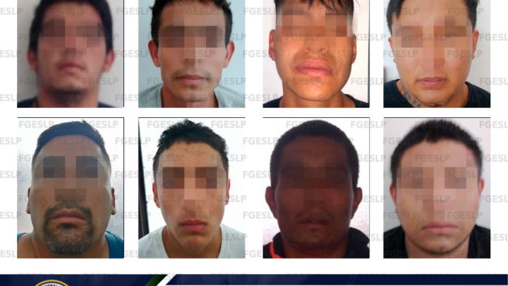 FISCALÍA LOGRA PRISIÓN PREVENTIVA PARA 8 SUJETOS CAPTURADOS EN LA SANTA FE DE SLP
