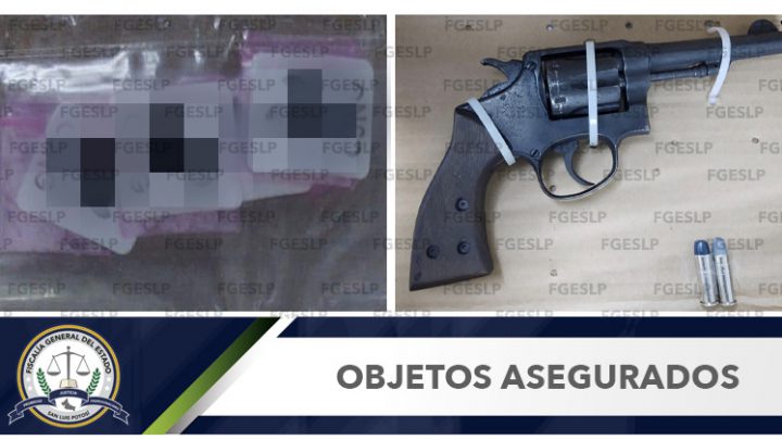 FGE DETIENE A JOVEN EN POSESIÓN DE UN ARMA DE FUEGO Y DOSIS DE CRISTAL EN SGS
