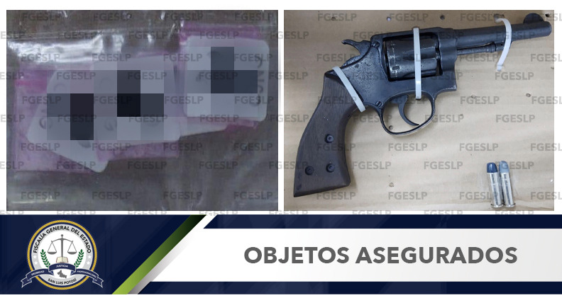 FGE DETIENE A JOVEN EN POSESIÓN DE UN ARMA DE FUEGO Y DOSIS DE CRISTAL EN SGS