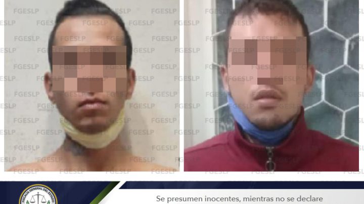 FISCALÍA DETIENE A PAR DE SUJETOS POR PRESUNTO ROBO DOMICILIARIO EN SLP