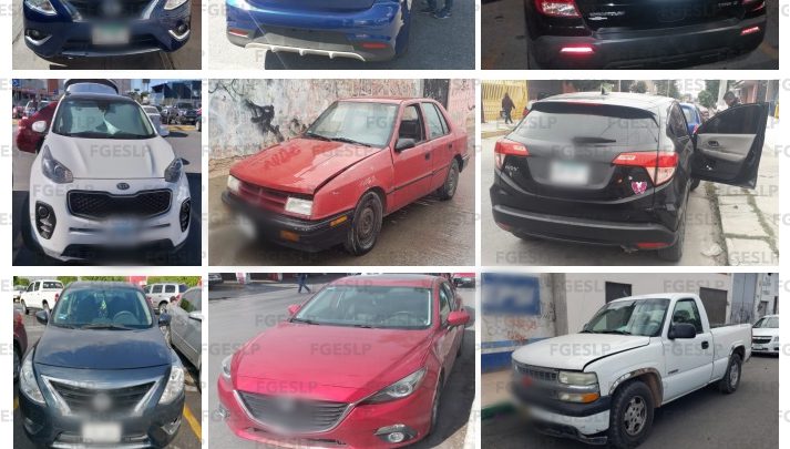 POLICÍA INVESTIGADORA RECUPERÓ 18 VEHÍCULOS ROBADOS EN SLP Y SGS