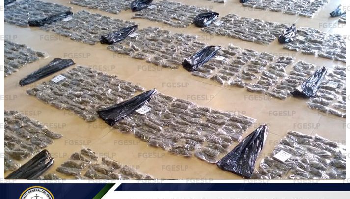 FISCALÍA ASEGURA 3,649 ENVOLTORIOS DE MARIHUANA Y OTRA SUSTANCIA EN CIUDAD FERNÁNDEZ