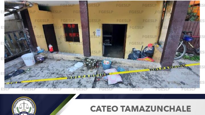FGE REALIZÓ CATEO EN VIVIENDA EN TAMAZUNCHALE