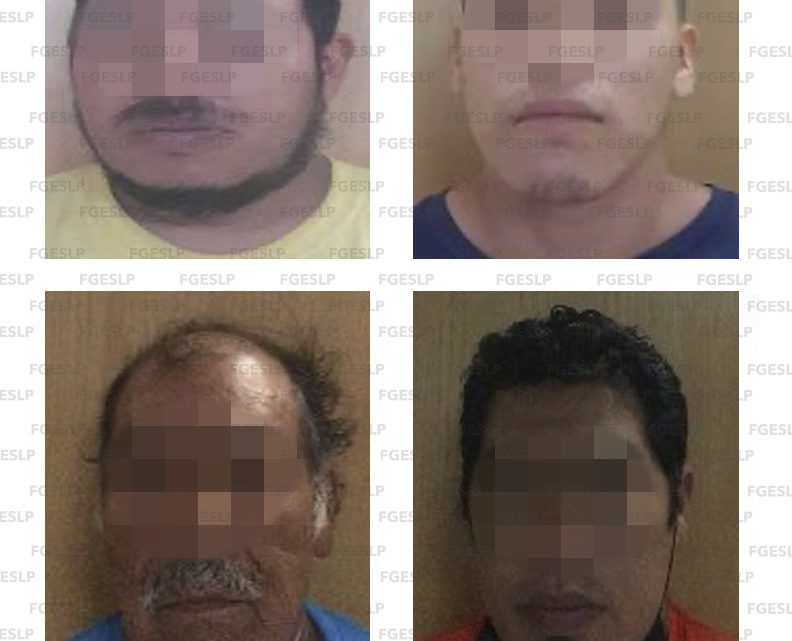 CAPTURA FISCALÍA A CUATRO HOMBRES POR HOMICIDIO EN SAN JUAN DE GUADALUPE SLP