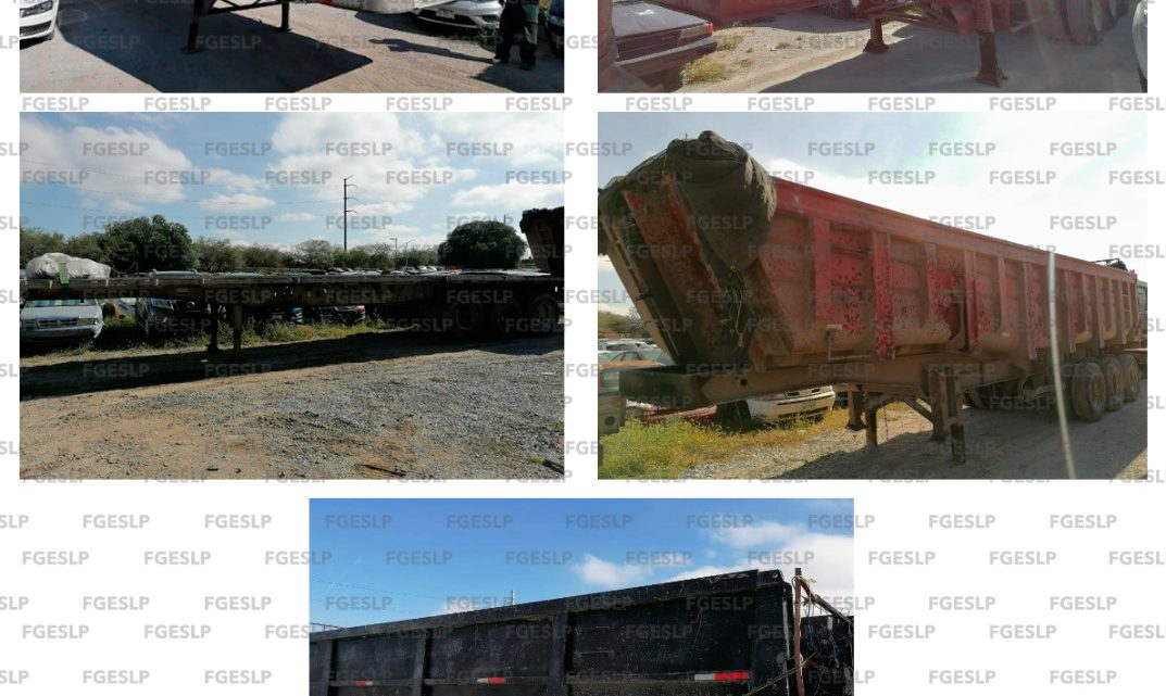 AGENTES DE FGE ASEGURAN 5 SEMIRREMOLQUES CON POSIBLES ALTERACIONES