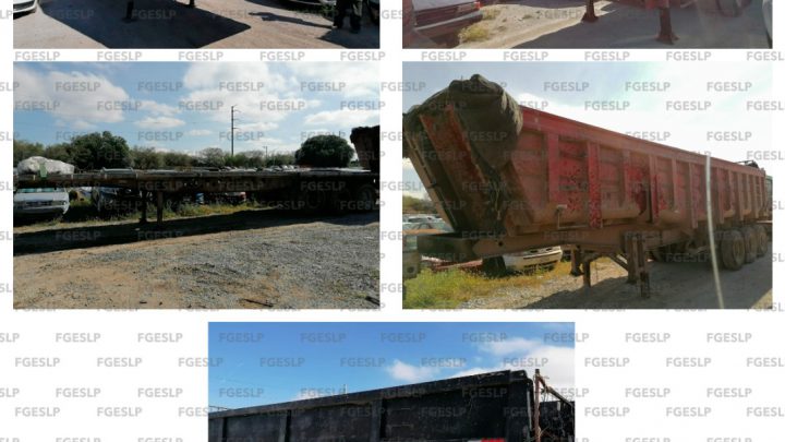 AGENTES DE FGE ASEGURAN 5 SEMIRREMOLQUES CON POSIBLES ALTERACIONES