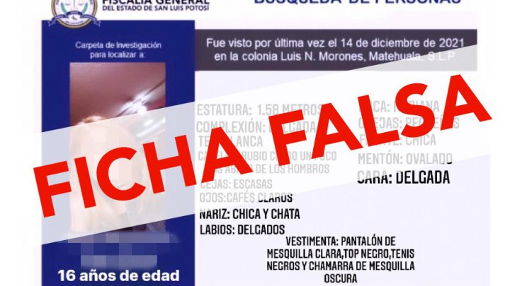 FGE ALERTA A LA CIUDADANÍA POR FICHA DE BÚSQUEDA APÓCRIFA