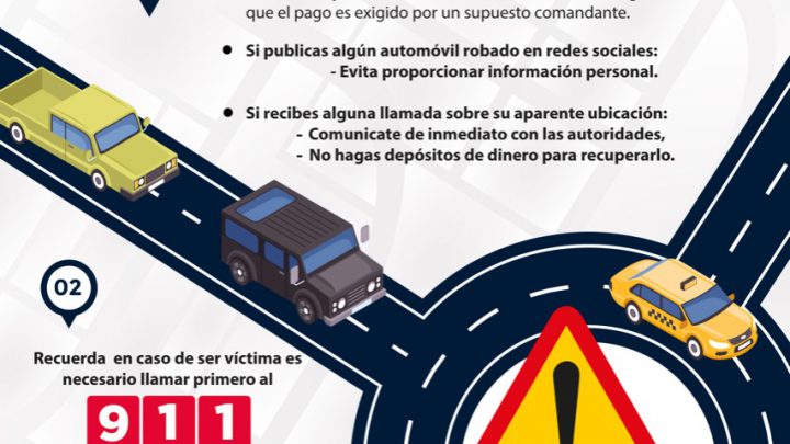 FISCALÍA ALERTA SOBRE EXTORSIÓN POR VEHÍCULOS ROBADOS