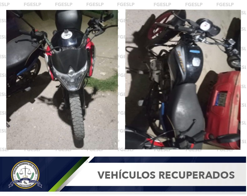 RECUPERAN DOS MOTOCICLETAS CON REPORTE DE ROBO EN SLP RECUPERAN DOS MOTOCICLETAS CON REPORTE DE ROBO EN SLP