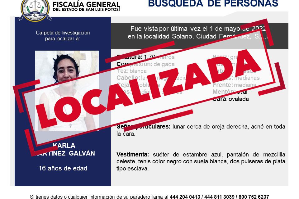 FISCALÍA UBICA A UNA ADOLESCENTE CON FICHA DE BÚSQUEDA: INDICÓ QUE SU AUSENCIA FUE POR MOTIVOS PERSONALES FISCALÍA UBICA A UNA ADOLESCENTE CON FICHA DE BÚSQUEDA: INDICÓ QUE SU AUSENCIA FUE POR MOTIVOS PERSONALES