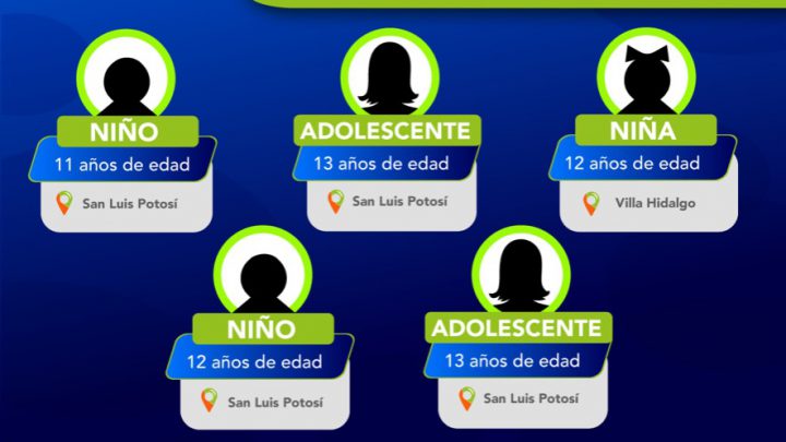 LOCALIZA FISCALÍA A DOS MUJERES ADOLESCENTES, DOS NIÑOS Y UNA NIÑA EN SLP