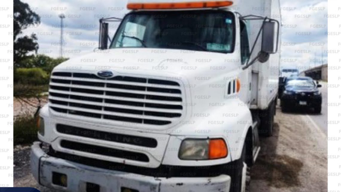 POLICÍA INVESTIGADORA LOCALIZÓ UN CAMIÓN ROBADO EN SLP POLICÍA INVESTIGADORA LOCALIZÓ UN CAMIÓN ROBADO EN SLP