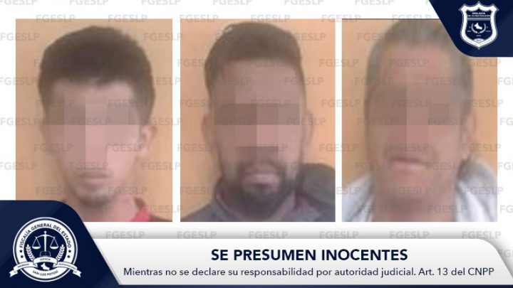 POR ROBO A CASA DE EMPEÑO, FGE DETIENE A TRES INDIVIDUOS