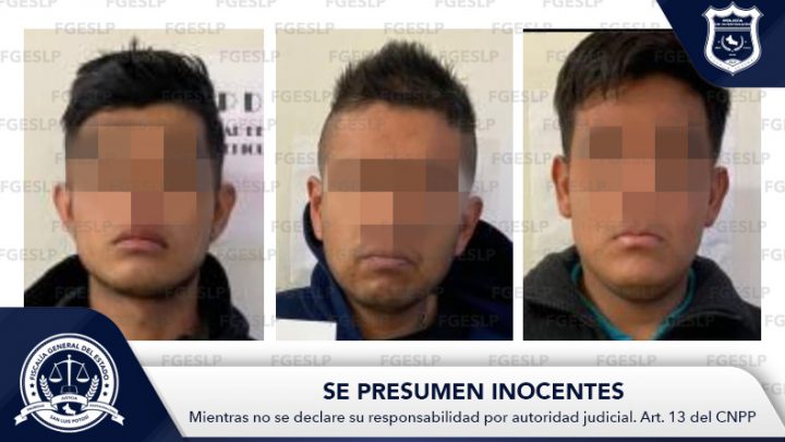 FISCALÍA CAPTURA A TRES HOMBRES POR ROBO CON VIOLENCIA