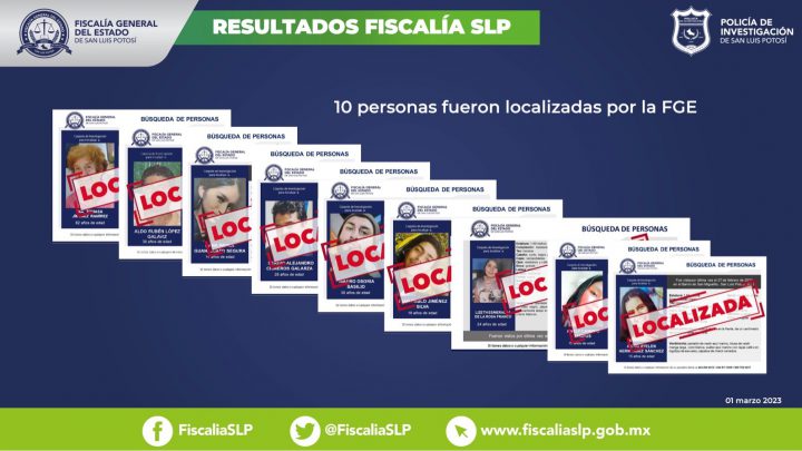 LOCALIZA FGE A DIEZ PERSONAS CON FICHA DE BÚSQUEDA
