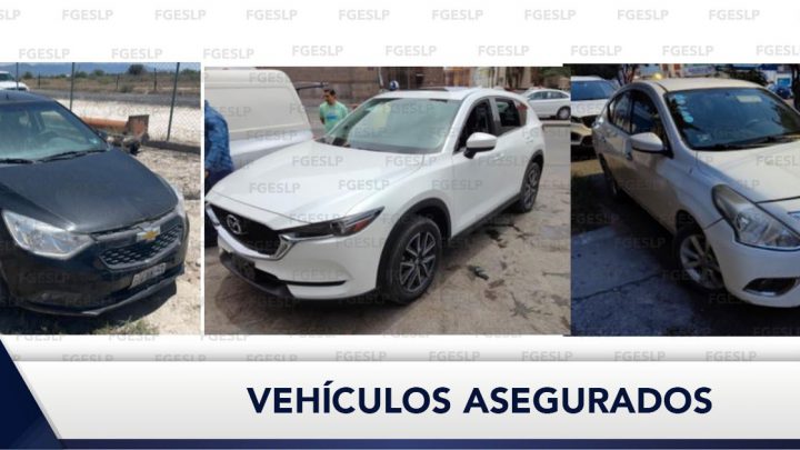 FISCALÍA RECUPERA EN SLP Y MATEHUALA TRES VEHÍCULOS CON REPORTE DE ROBO