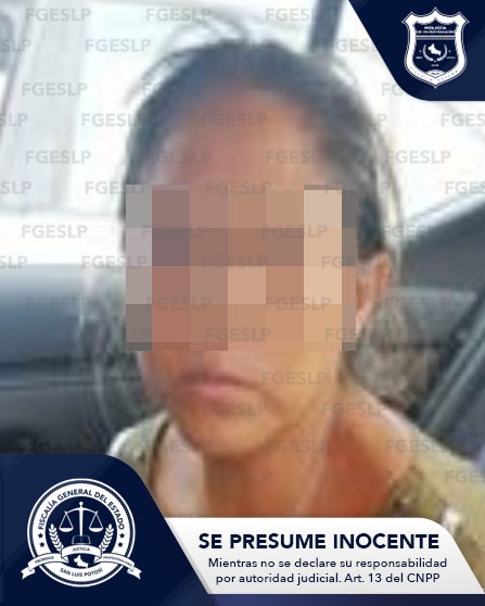 FISCALÍA DE SLP DETIENE A UNA MUJER SEÑALADA DE SECUESTRO AGRAVADO