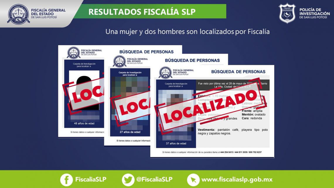 POR DECISIÓN PROPIA, UNA MUJER Y DOS HOMBRES SE HABÍAN AUSENTADO DE SUS FAMILIAS; YA FUERON LOCALIZADOS
