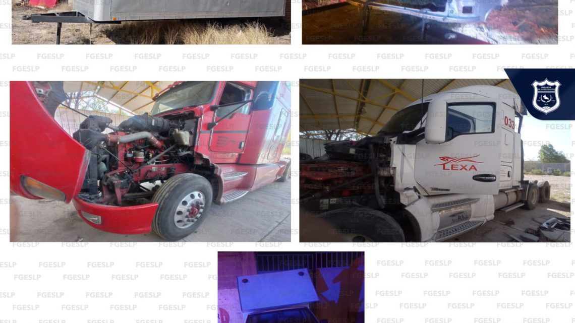 EN CATEO, FISCALÍA POTOSINA ASEGURA TRACTOCAMIONES Y CAMIONETAS EN CATEO, FISCALÍA POTOSINA ASEGURA TRACTOCAMIONES Y CAMIONETAS