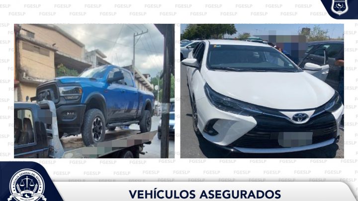 FGESLP ASEGURA DOS VEHÍCULOS, UNO CON ALTERACIÓN DE SERIE