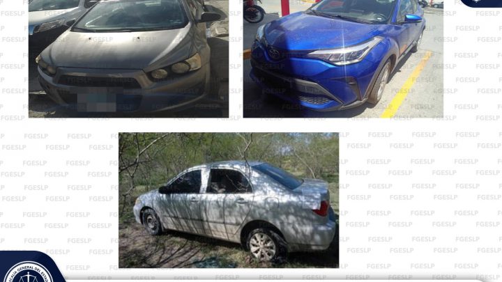 POLICÍA DE INVESTIGACIÓN DE SLP ASEGURA TRES VEHÍCULOS