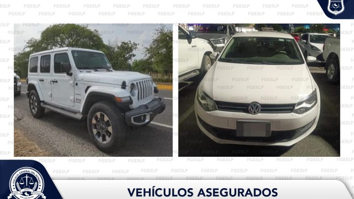 FGESLP ASEGURA DOS VEHÍCULOS, AMBOS CON REPORTE DE ROBO