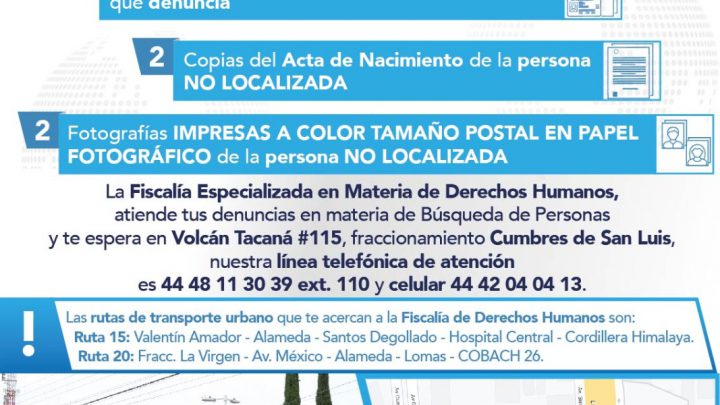 FGESLP INFORMA SOBRE LA LOCALIZACIÓN DE TRES JÓVENES EN EL MUNICIPIO DE SALINAS