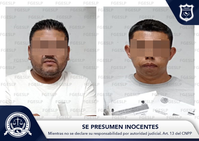 POR EXPOSICIÓN AL PELIGRO, FISCALÍA DE SLP APREHENDE A DOS POLICÍAS DE VILLA DE REYES