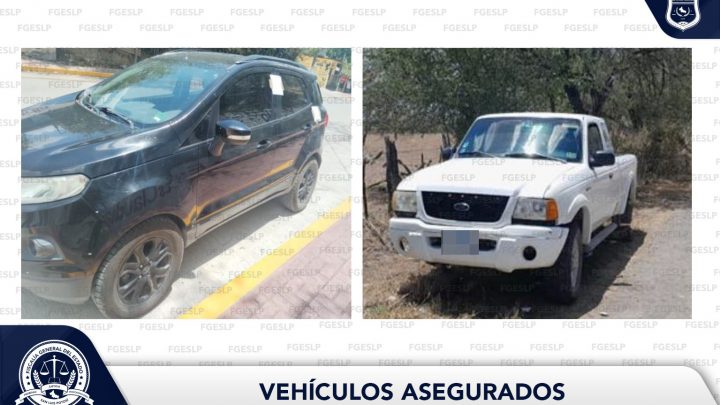 FISCALÍA ASEGURA DOS VEHÍCULOS EN LA HUASTECA