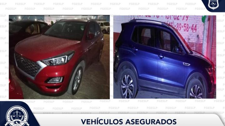POLICÍA DE INVESTIGACIÓN DE SLP ASEGURA DOS VEHÍCULOS