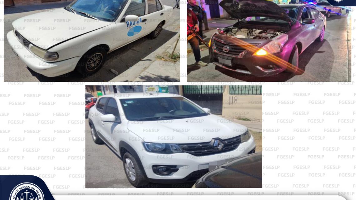 EN LA CAPITAL POTOSINA, PDI RECUPERA TRES VEHÍCULOS EN LA CAPITAL POTOSINA, PDI RECUPERA TRES VEHÍCULOS