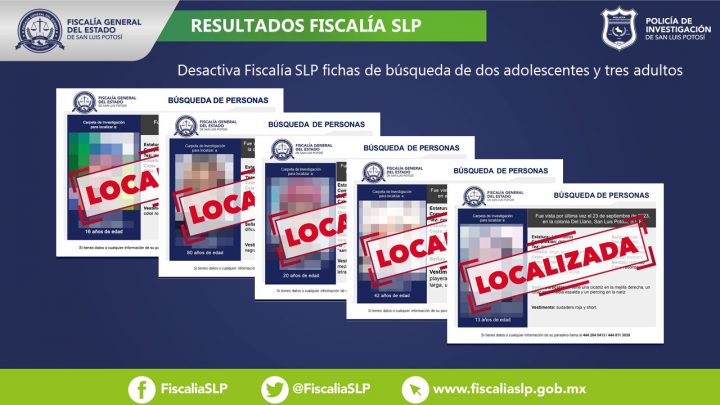 DOS MUJERES ADOLESCENTES Y TRES HOMBRES ADULTOS YA FUERON LOCALIZADOS