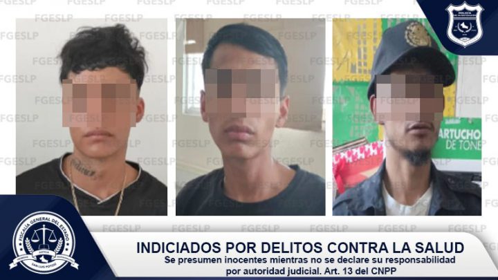 TRES JÓVENES SON DETENIDOS POR DELITOS CONTRA LA SALUD