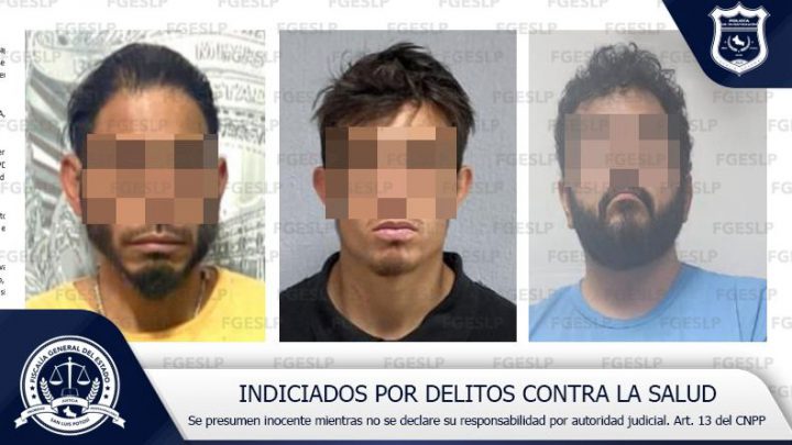 EN FLAGRANCIA, FGESLP DETIENE A TRES SUJETOS POR DELITOS CONTRA LA SALUD