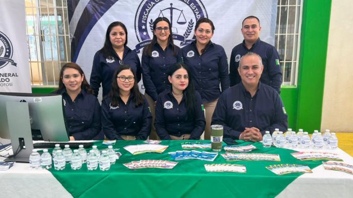 EN ÉBANO, PARTICIPA FISCALÍA EN FERIA DE SEGURIDAD MUNICIPAL