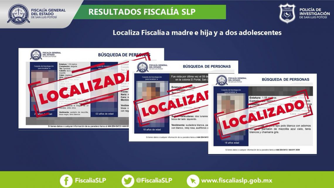 LOCALIZA POLICÍA INVESTIGADORA A MADRE E HIJA BUSCADAS EN LA CAPITAL POTOSINA LOCALIZA POLICÍA INVESTIGADORA A MADRE E HIJA BUSCADAS EN LA CAPITAL POTOSINA