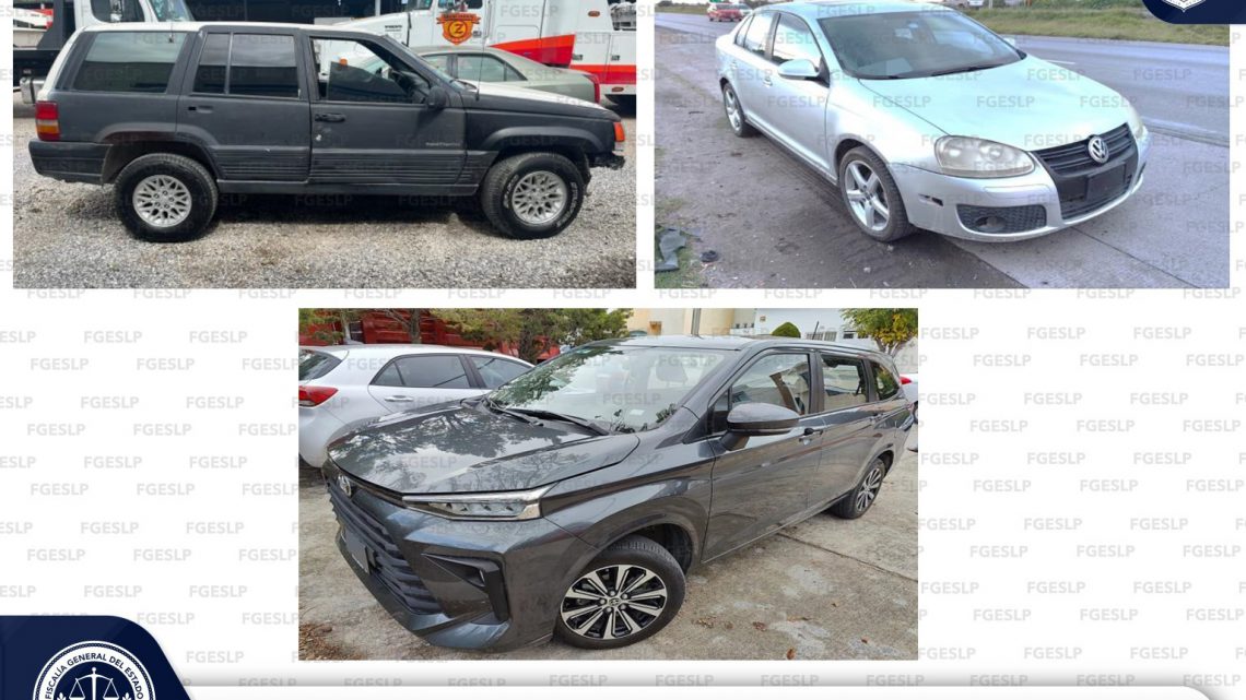 RECUPERA POLICÍA INVESTIGADORA TRES VEHÍCULOS ROBADOS EN LA ENTIDAD POTOSINA