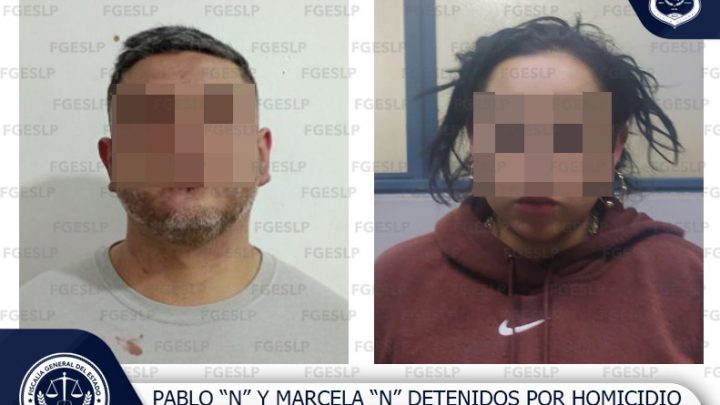 PAREJA SEÑALADA POR MUERTE DE UN HOMBRE EN PLAZA COMERCIAL ES DETENIDA POR FGESLP