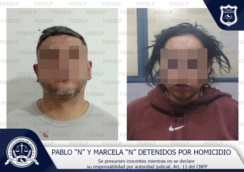 PAREJA SEÑALADA POR MUERTE DE UN HOMBRE EN PLAZA COMERCIAL ES DETENIDA POR FGESLP