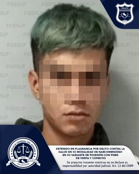 INVESTIGADORES DE LA FGESLP CAPTURAN EN FLAGRANCIA A SUJETO EN POSESIÓN DE DROGA