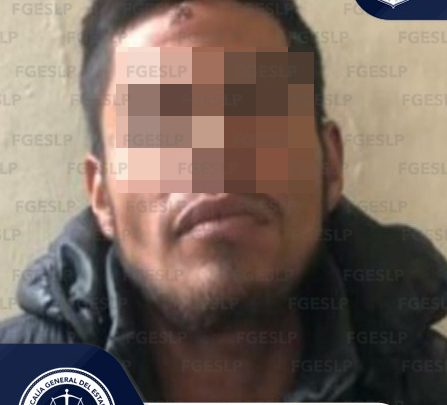 POR HOMICIDIO DE UNA PERSONA, SUJETO FUE DETENIDO POR PERSONAL DE FISCALÍA DE SLP