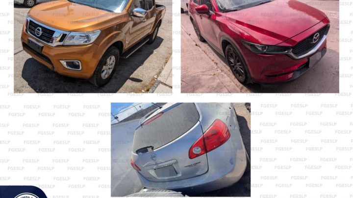 RECUPERA POLICÍA INVESTIGADORA TRES VEHÍCULOS ROBADOS EN LA ENTIDAD POTOSINA