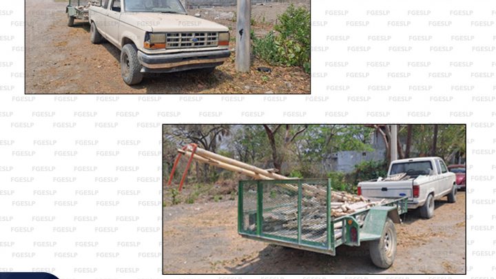 CAMIONETA Y REMOLQUE FUERON ASEGURADOS POR PDI EN CIUDAD VALLES