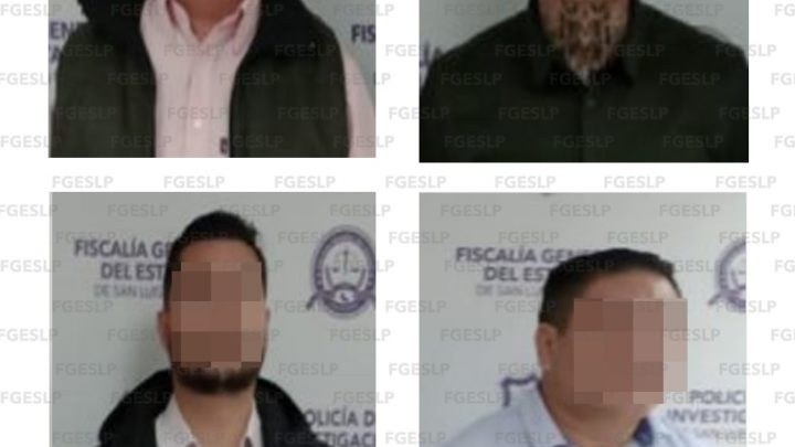 EN FLAGRANCIA FGESLP INCAUTA ARMAS DE FUEGO, UNA CAMIONETA Y DETUVO A CUATRO INDIVIDUOS EN SGS