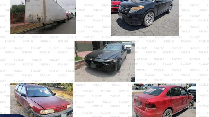 CUATRO AUTOMOTORES Y UNA CAJA SECA FUERON RECUPERADAS POR LA PDI EN SLP
