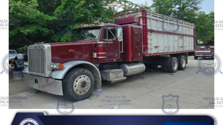 TRACTOCAMIÓN CON PLACAS APÓCRIFAS ES ASEGURADO POR LA PDI EN CIUDAD VALLES