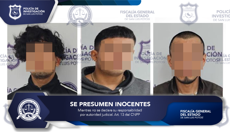 EN CATEO, FGESLP CAPTURA A TRES MASCULINOS, ASEGURA ARMAS DE FUEGO Y DROGA EN CATEO, FGESLP CAPTURA A TRES MASCULINOS, ASEGURA ARMAS DE FUEGO Y DROGA