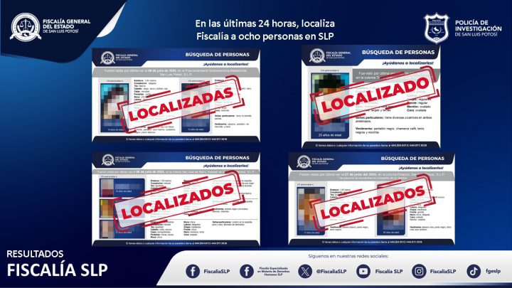 FGESLP REENCUENTRA A 8 PERSONAS CON SUS FAMILIAS EN LAS ÚLTIMAS 24 HORAS