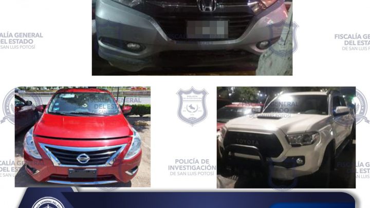 PDI ASEGURA TRES AUTOMOTORES ROBADOS Y CON SERIE APÓCRIFA EN LA CAPITAL POTOSINA